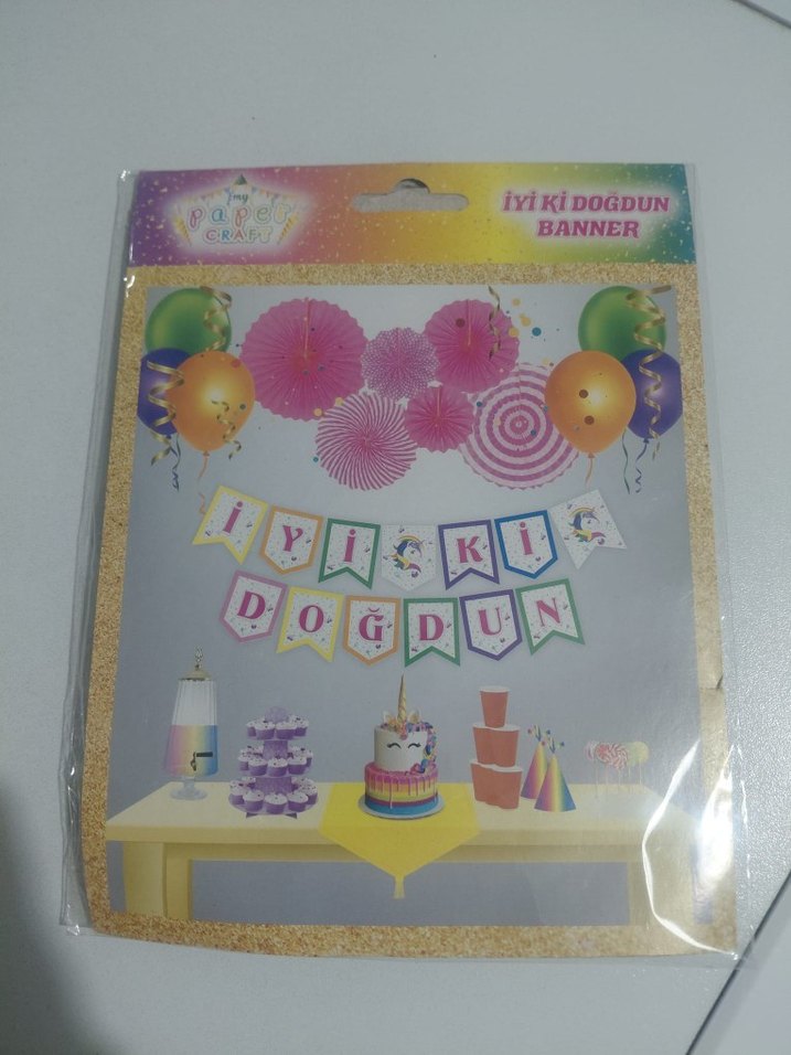 Renkli İyi Ki Doğdun Parti Süsleri - Görsel 3