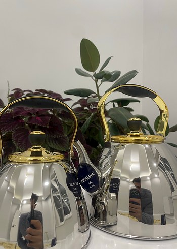 Gri ve Altın Renkli Çaydanlık Seti - Görsel 2