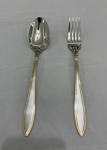 Parlak Altın Renkli Çatal ve Kaşık Seti - Görsel 2