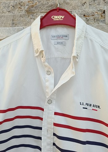 Erkek Beyaz Çizgili Uzun Kollu Gömlek - Görsel 4