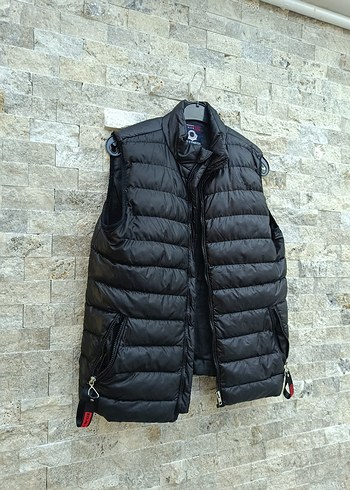 Dik Yaka Fermuarlı Siyah Erkek Şişme Yelek - Görsel 3