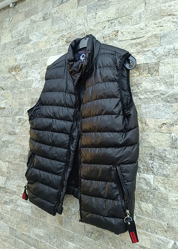 Dik Yaka Fermuarlı Siyah Erkek Şişme Yelek - Görsel 2