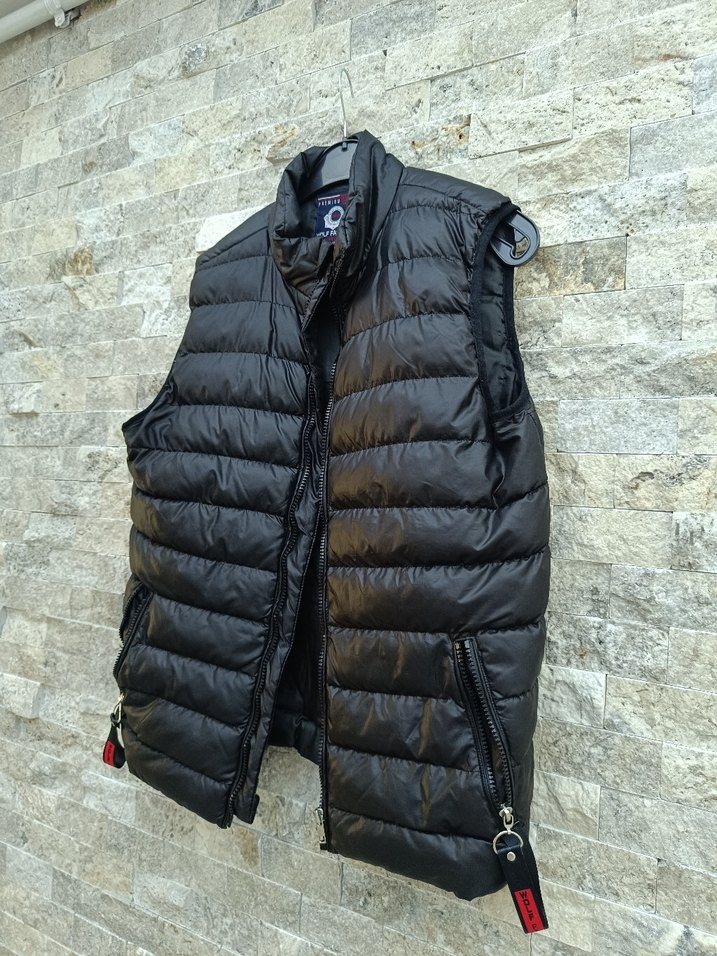 Dik Yaka Fermuarlı Siyah Erkek Şişme Yelek - Görsel 2