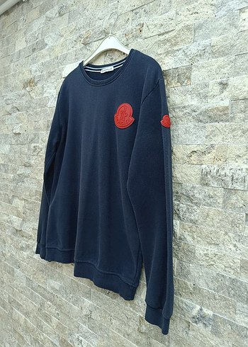 Erkek Lacivert Bisiklet Yaka Pamuklu Sweatshirt - Görsel 2