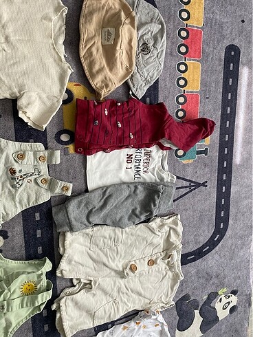 6 Ay Beden çeşitli Renk 3-6 ay erkek bebek kıyafeti toplu temiz lekesiz hasarsız
