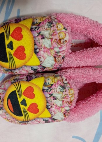 Renkli Kız Çocuk Sıcak Peluş Terlik - Görsel 2