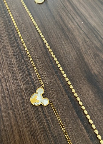 Zincir Detaylı Altın Renk Kadın Charm - Görsel 3