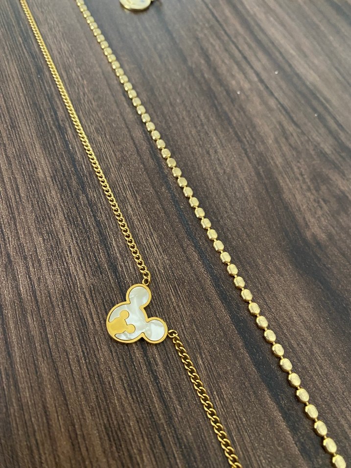 Zincir Detaylı Altın Renk Kadın Charm - Görsel 3