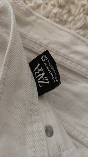 Zara Zara Beyaz Denim Short