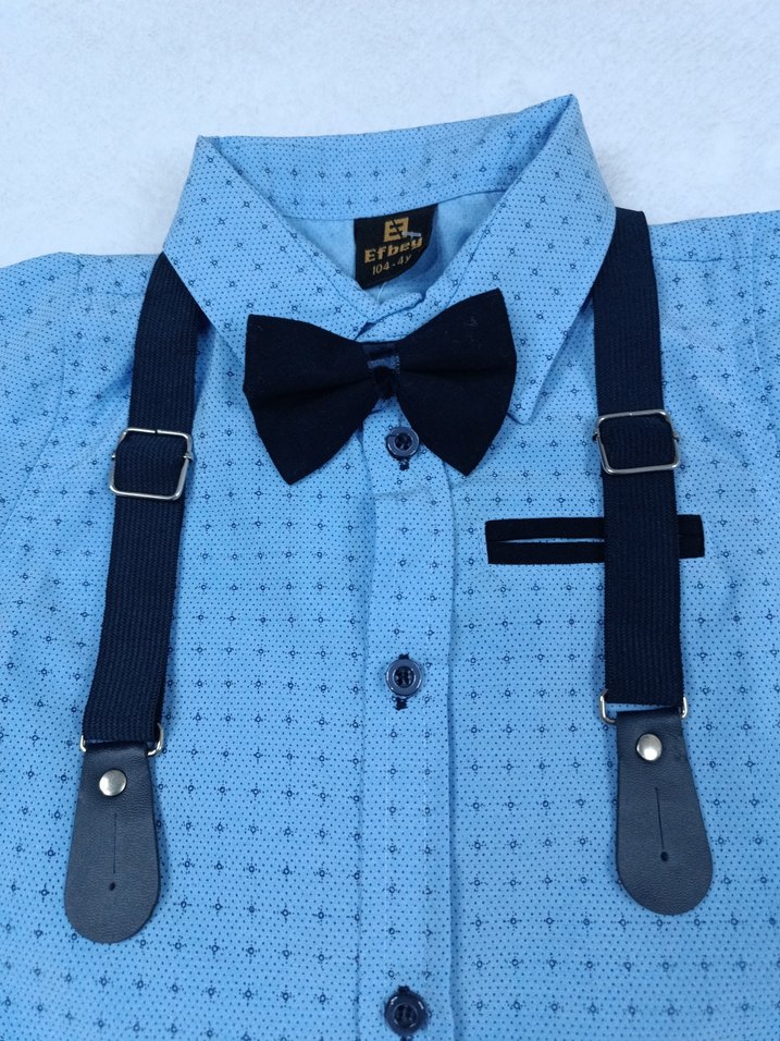 Erkek Çocuk Damatlık / Takım Elbise Görünümlü Set - Görsel 3