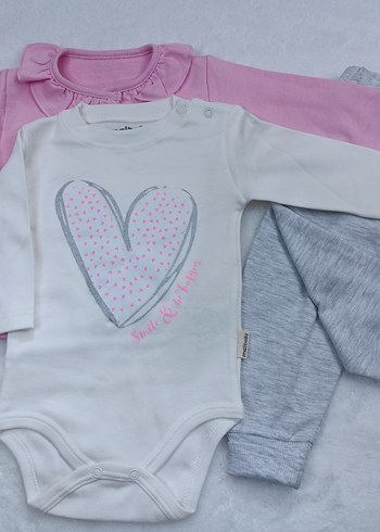 Sıfır Kız Bebek 3lü Takım  0/12 Ay - Görsel 2