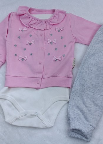 Sıfır Kız Bebek 3lü Takım  0/12 Ay - Görsel 3