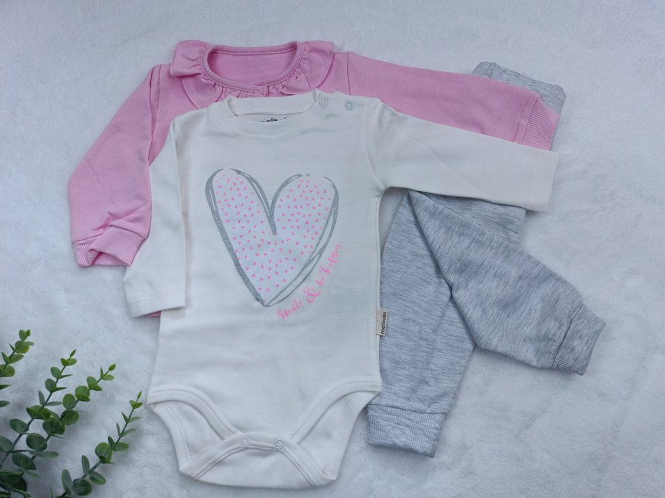 Sıfır Kız Bebek 3lü Takım  0/12 Ay - Görsel 2