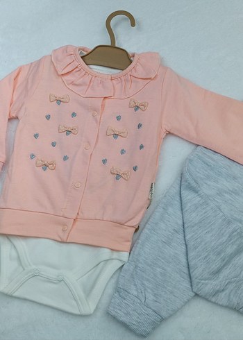 Sıfır Kız Bebek 3lü Takım  0/12 Ay - Görsel 2