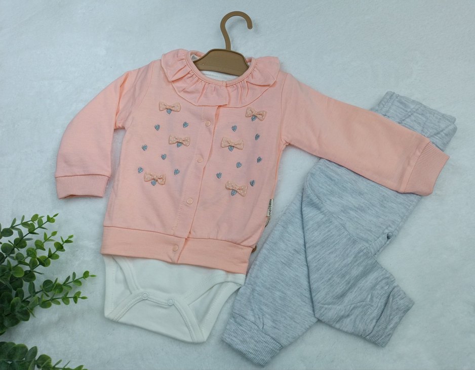 Sıfır Kız Bebek 3lü Takım  0/12 Ay - Görsel 2