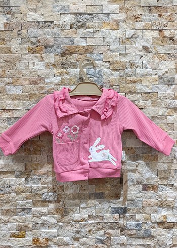 %100 Pamuk 3lü Tavşanlı Bebek Takımı  0-12 Ay - Görsel 5