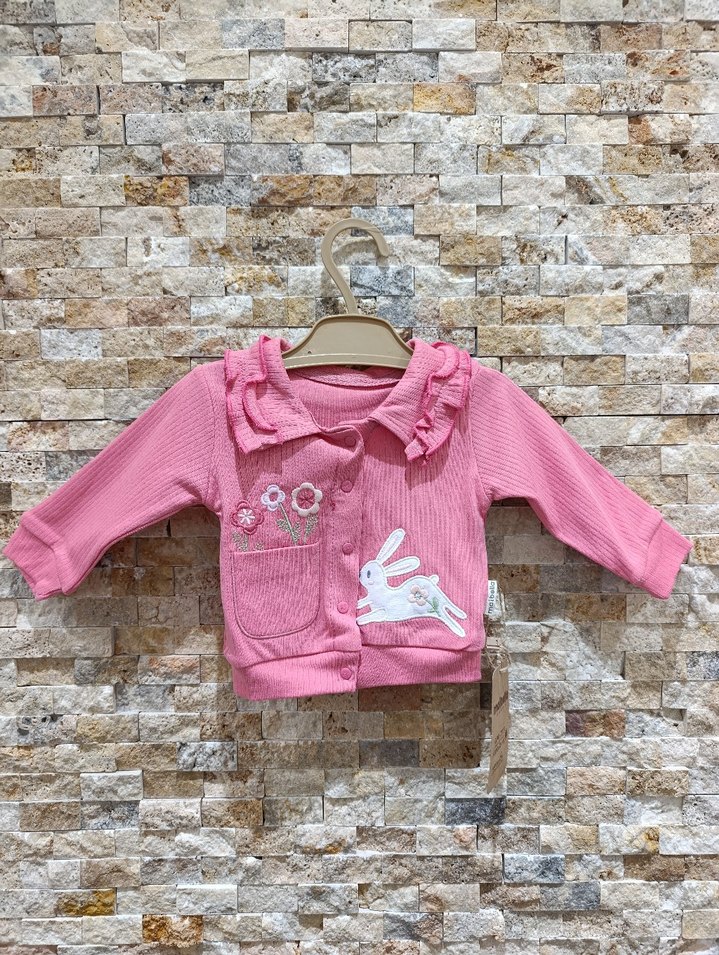 %100 Pamuk 3lü Tavşanlı Bebek Takımı  0-12 Ay - Görsel 5