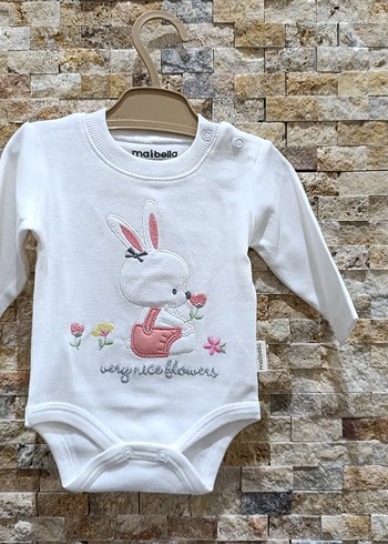 %100 Pamuk Tavşan Nakışlı 3lü Takım(012 Ay)  Yeni &Etiketli - Görsel 6