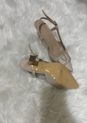 Bej Tokalı Stiletto Kadın Ayakkabı - Görsel 2