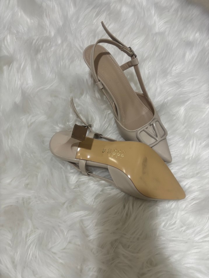 Bej Tokalı Stiletto Kadın Ayakkabı - Görsel 2