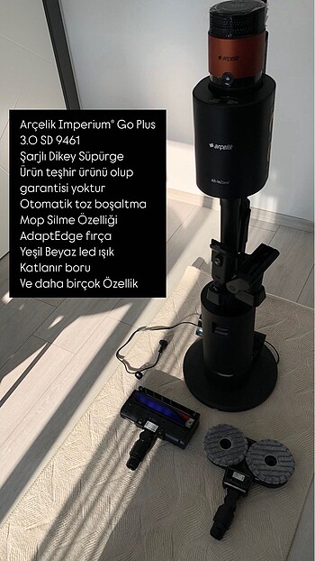 Arçelik Imperium® Go Plus 3.0 SD 9461 Şarjlı Dikey Süpürge