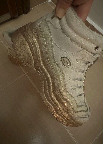 SKECHERS Beyaz Gri Platform Topuklu Kadın Spor Ayakkabı - Görsel 2