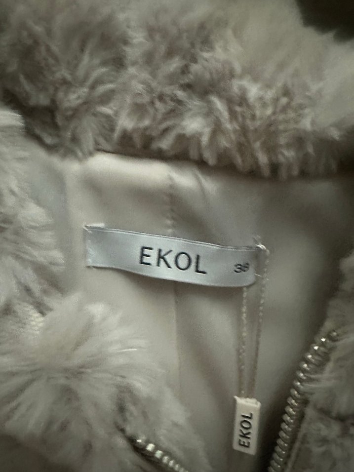 EKOL KAPÜŞONLU SUNİ KÜRK KABAN - Görsel 2