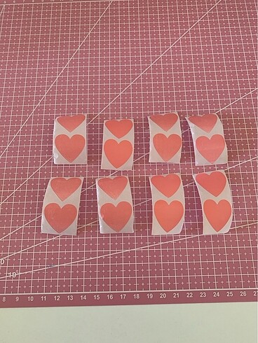 2 li 16 adet kalpli sticker