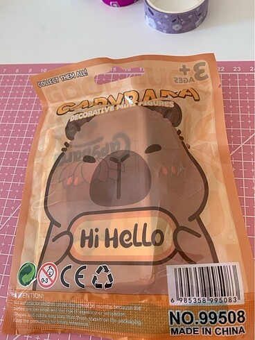 1 capybara figürü 3 hologramlı pc