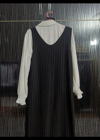 Çizgili Siyah kadın jile - Görsel 3