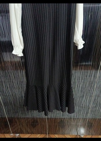 Çizgili Siyah kadın jile - Görsel 4