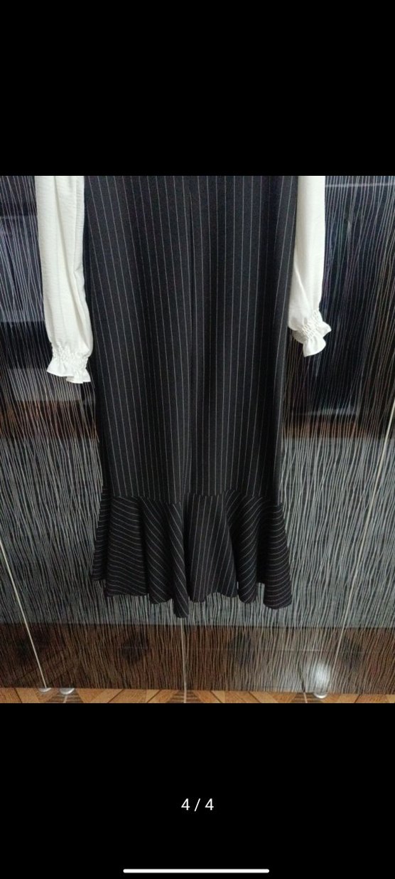 Çizgili Siyah kadın jile - Görsel 4