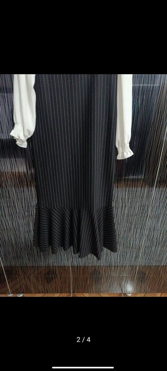 Çizgili Siyah kadın jile - Görsel 2