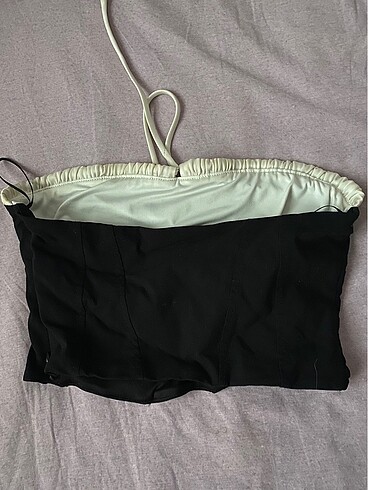 Bershka BERSHKA straplez korse crop top