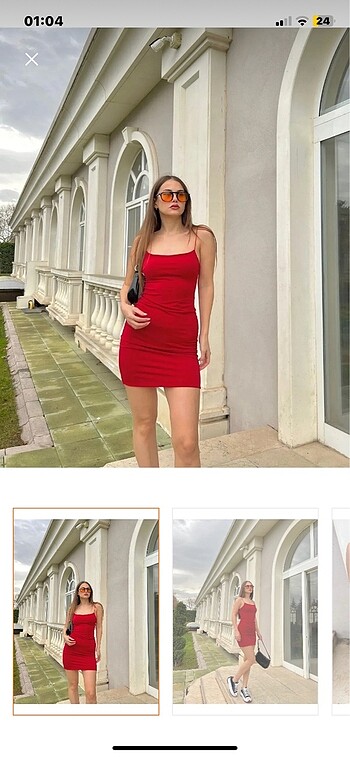 kırmızı mini elbise