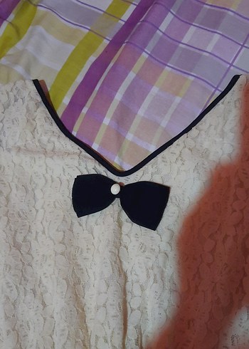 38 Beden Dantelli Beyaz V Yaka Strappy Elbise