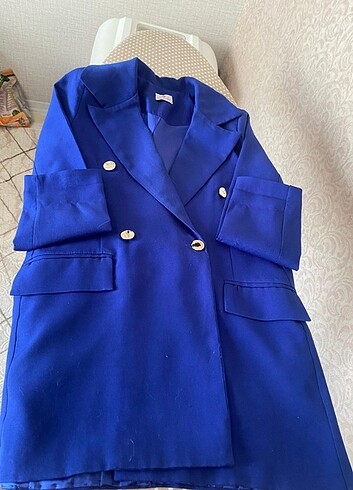 Saks Mavisi Şık Blazer Ceket