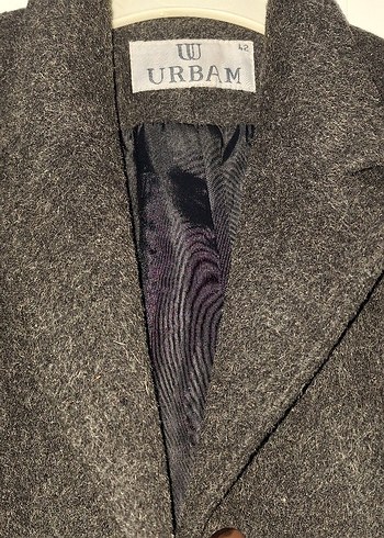 Kadın Siyah Yün, Düğmeli Uzun Kaban - Görsel 3