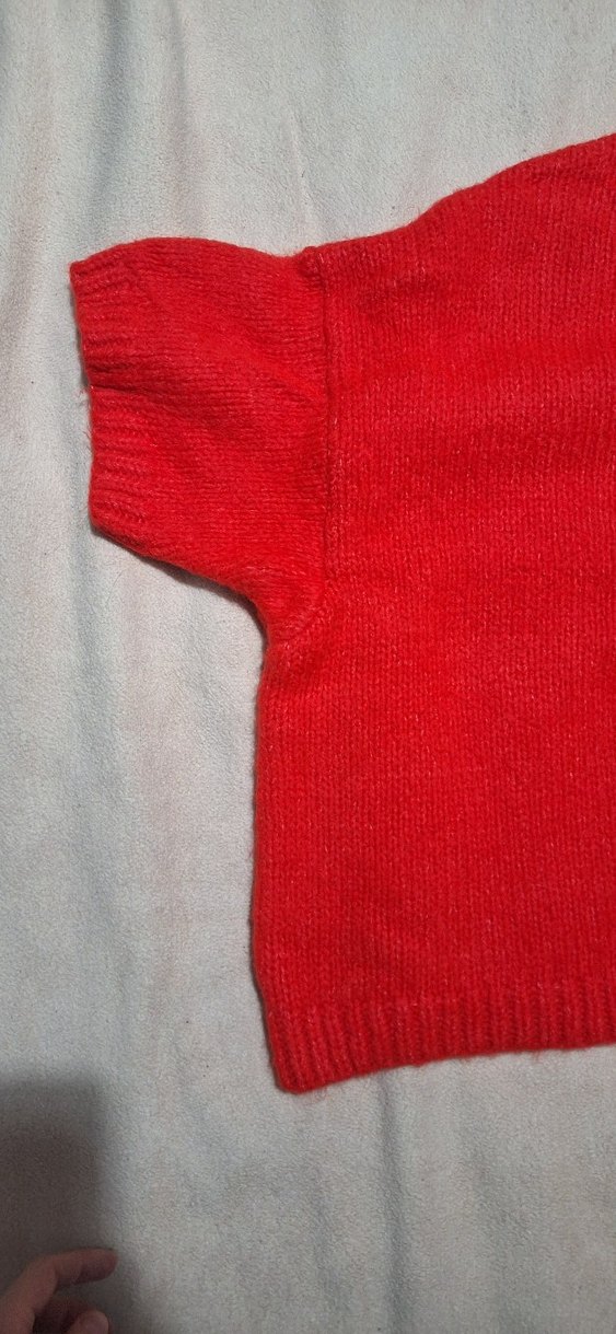 Kırmızı Kadın Örgü Triko Kazak - Görsel 2