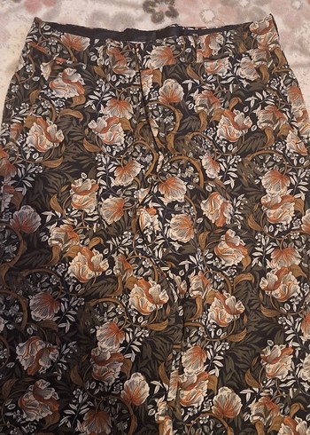 Kadın Bohem Desenli Midi Kumaş Pantolon - Görsel 3