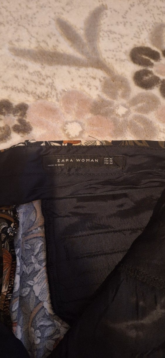 Kadın Bohem Desenli Midi Kumaş Pantolon - Görsel 4