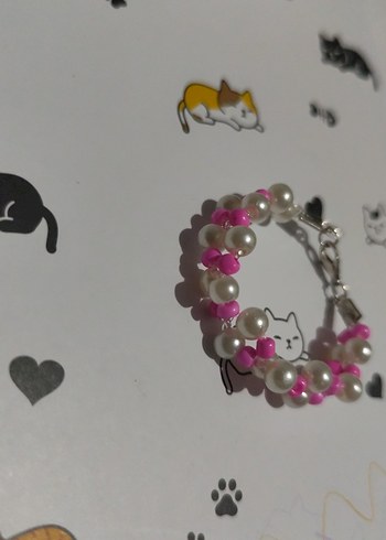 Pembe Boncuklu çocuk Bileklik