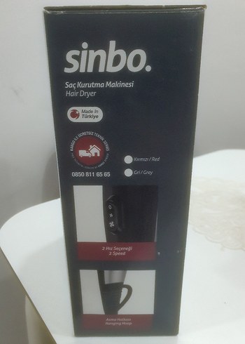  Beden Sinbo saç kurutma makinasi 2 yıl garanti