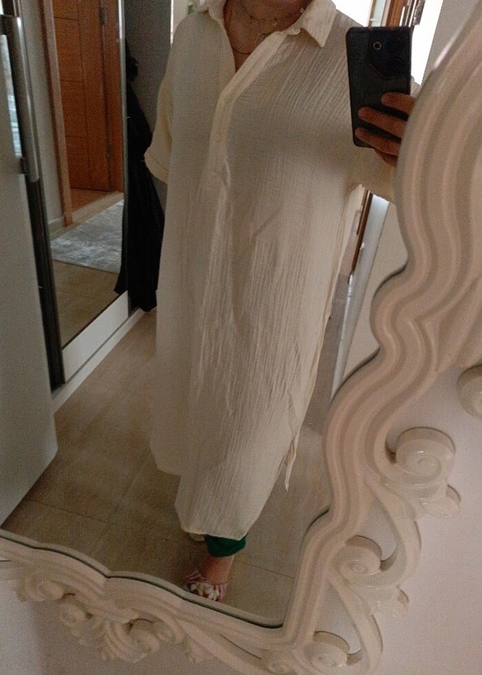 Müslin elbise, tunik - Görsel 4