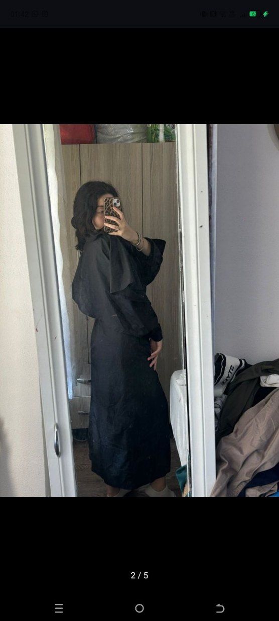 Siyah Midi İnce Kadın Yağmurluk Trençkot - Görsel 3