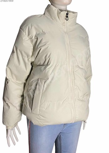 Beyaz Kürklü Kadın Kışlık Mont - Görsel 2