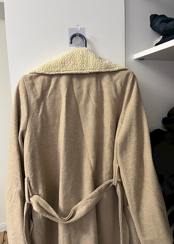 Bej Midi Boy Kadın Klasik Kaban - Görsel 2