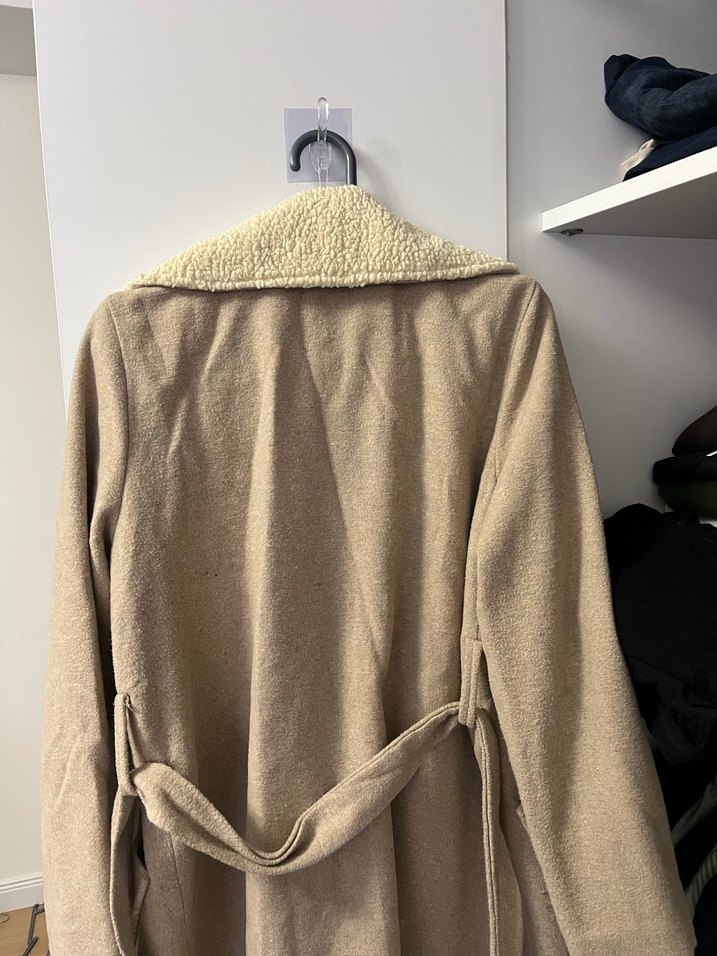 Bej Midi Boy Kadın Klasik Kaban - Görsel 2