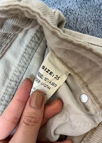 Bej Normal Boy Kadın Denim Pantolon - Görsel 5