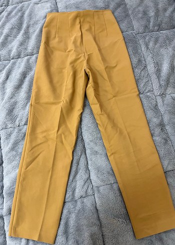 Düz Kesim Bej Kadın Kumaş Pantolon - Görsel 2